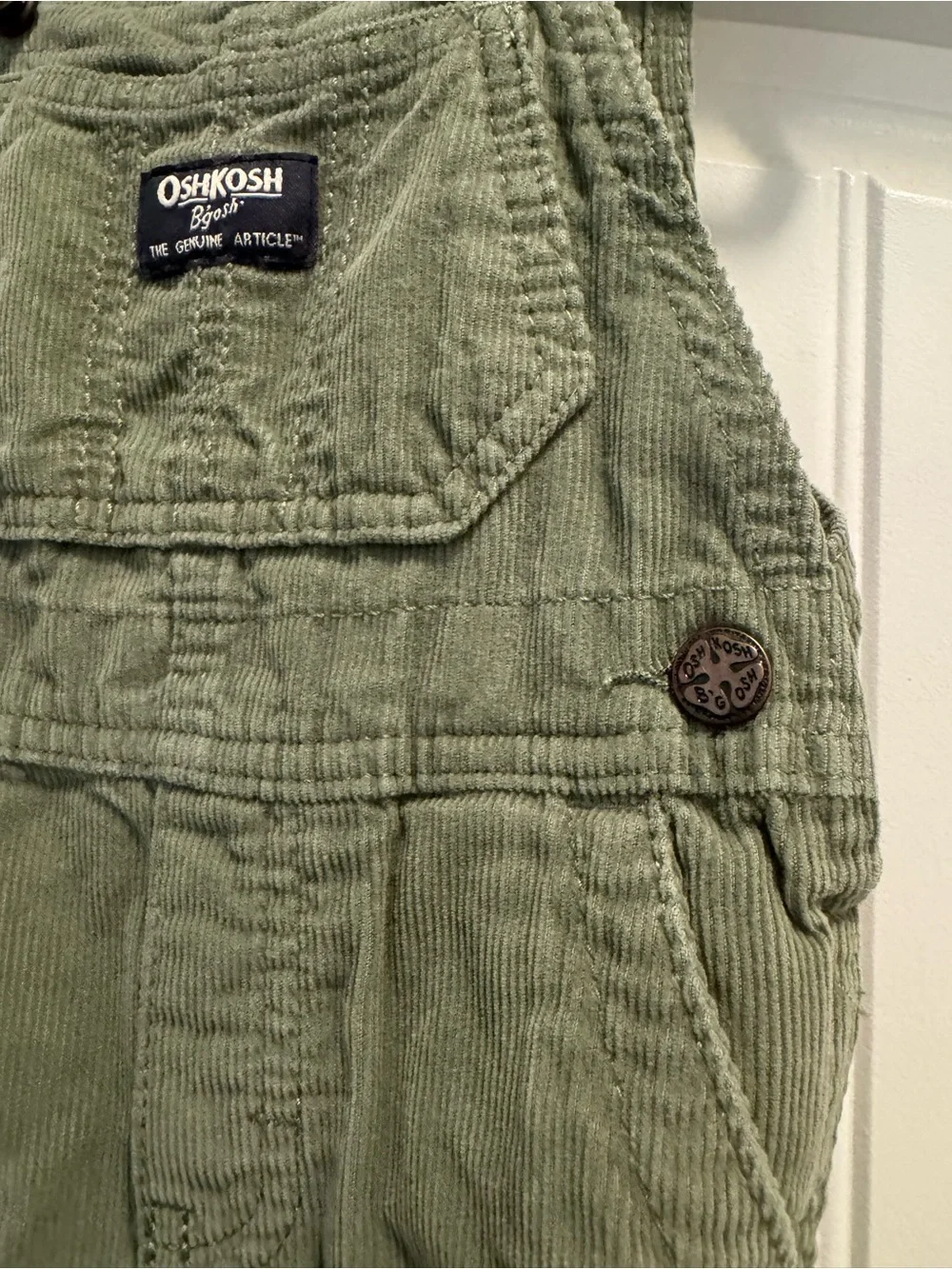 OshKosh B'gosh Olive Green Corduroy Overalls